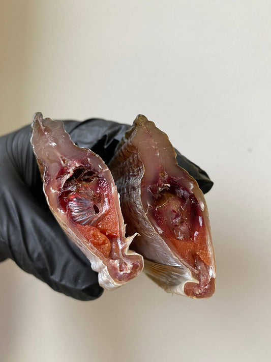 Dried Young Plotva with caviar (Молодая Плотва/Тарань с икрой)