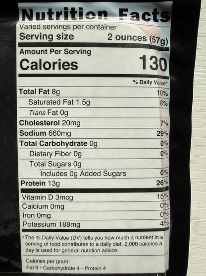 Atlantic Salmon cold smoked sliced 8 oz (225g) - Fish.Snacks.USA