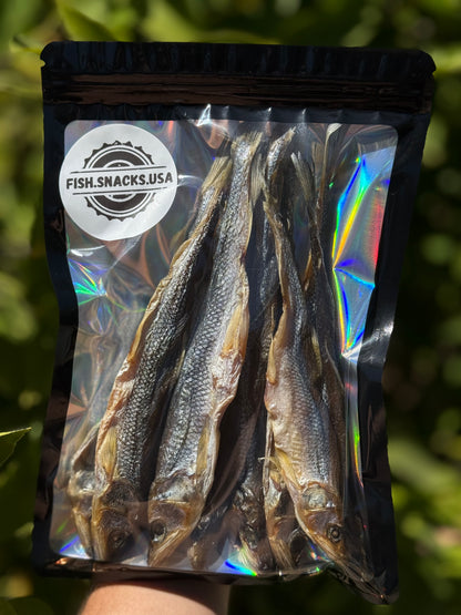 Dried Smelt (Корюшка Дальневосточная вялено-сушеная) - Fish.Snacks.USA
