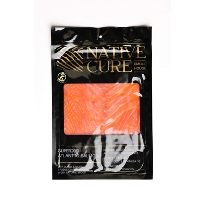 Atlantic Salmon cold smoked sliced 8 oz (225g) - Fish.Snacks.USA