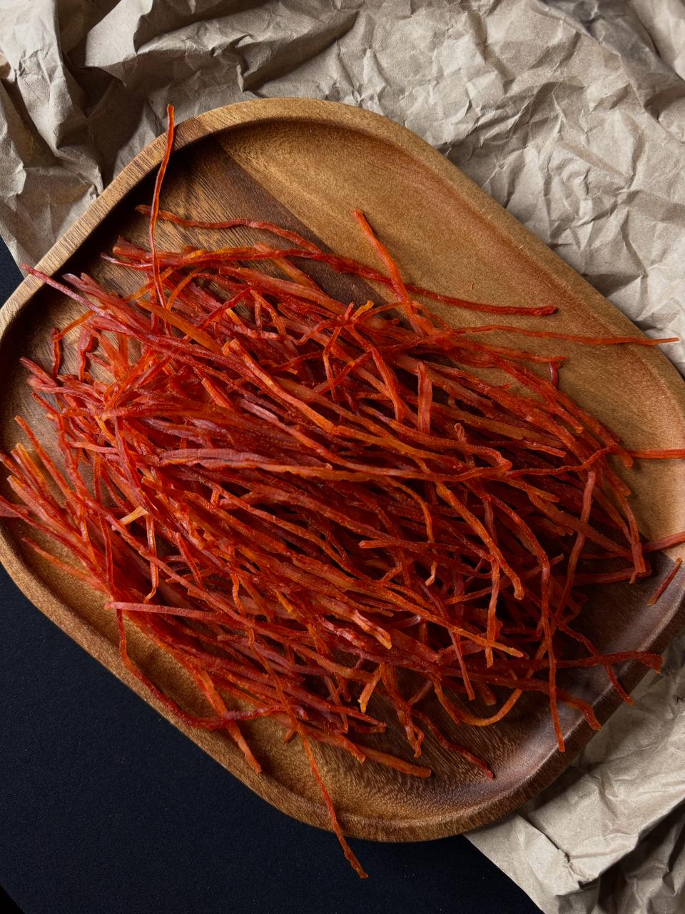 Cobweb squid with peppers (паутинка кальмара с перцем) 100g (3.5oz) - Fish.Snacks.USA